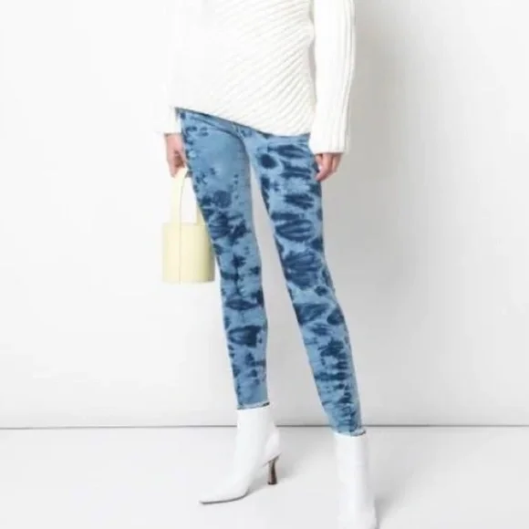 FrameTie Dye Grunge Le High Skinny Crop Jeans Women’s Size 26 - Picture 2 of 15